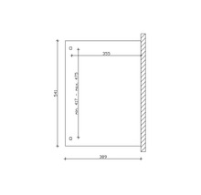 Technische tekening met afmetingen voor montage
