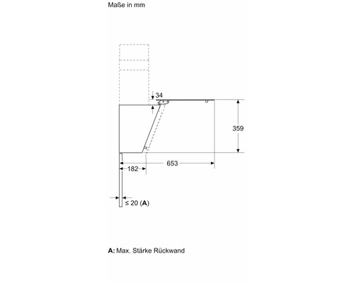 Technische tekening met maatgegevens in millimeters