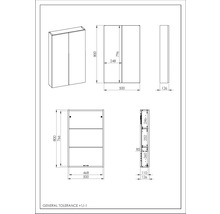 JUNGBORN Bovenkast 800x500x126 mm wit mat