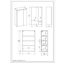 JUNGBORN Bovenkast 1000x596x316 mm wit mat