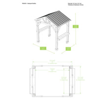 WESTMANN BBQ-paviljoen Laval paaldikte 6x7 cm, geimpregneerd grenenhout 245x174 cm