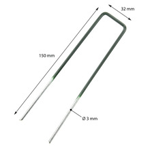 Tuinnagel met afmetingen 150 mm lengte, 32 mm breedte en 3 mm diameter