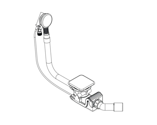 Badafvoergarnituur met overlooppijp