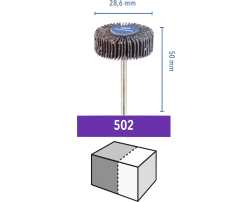 Dremel schuurschijf, diameter 28,6 mm, schachtlengte 50 mm