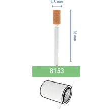 Slijpstift, 4,8 mm diameter, 38 mm lengte