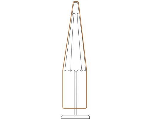 Gesloten parasol met standaard