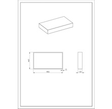 Technische tekening van een spiegel met de afmetingen 806 x 460 x 120 mm