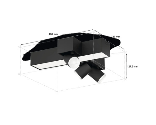 Plafondlamp met afmetingen