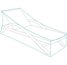 Schets van een houten ligstoel voor buiten